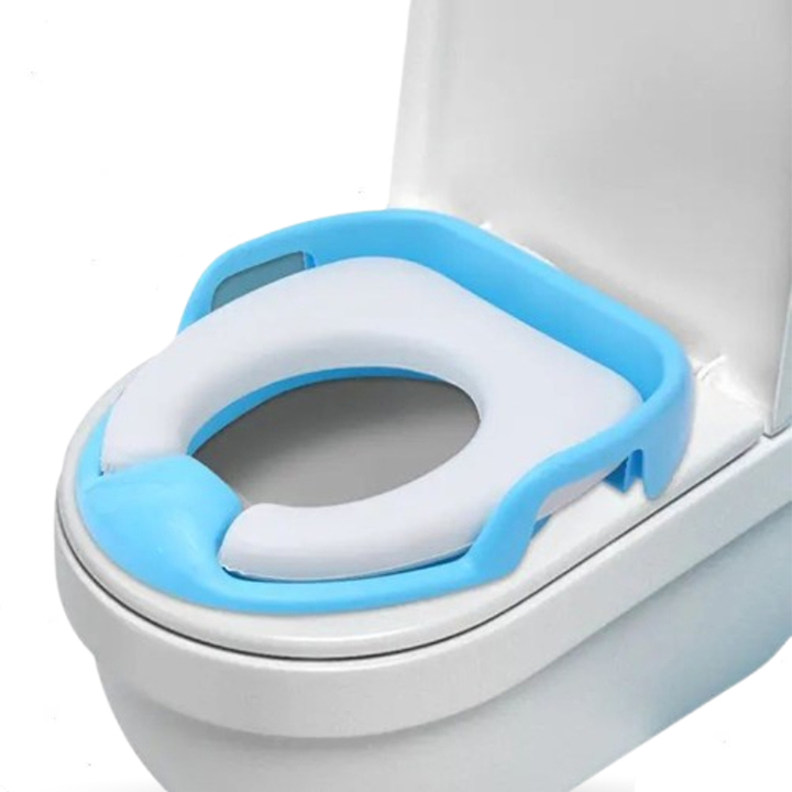 1 Seat Multicolor Children’s Soft Commode Support Toilet Seat 18+ Month | Baby Toilet Seat Safe Soft Training Seat Potty Sitting Ring with Handles Bathroom Trainer Closes tool Cover
