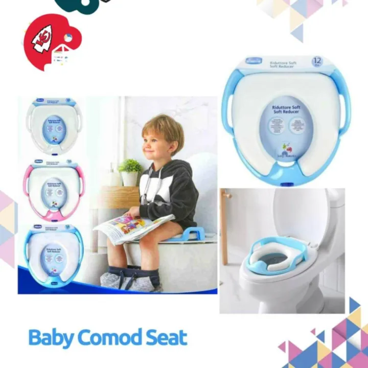 1 Seat Multicolor Children’s Soft Commode Support Toilet Seat 18+ Month | Baby Toilet Seat Safe Soft Training Seat Potty Sitting Ring with Handles Bathroom Trainer Closes tool Cover - Image 2