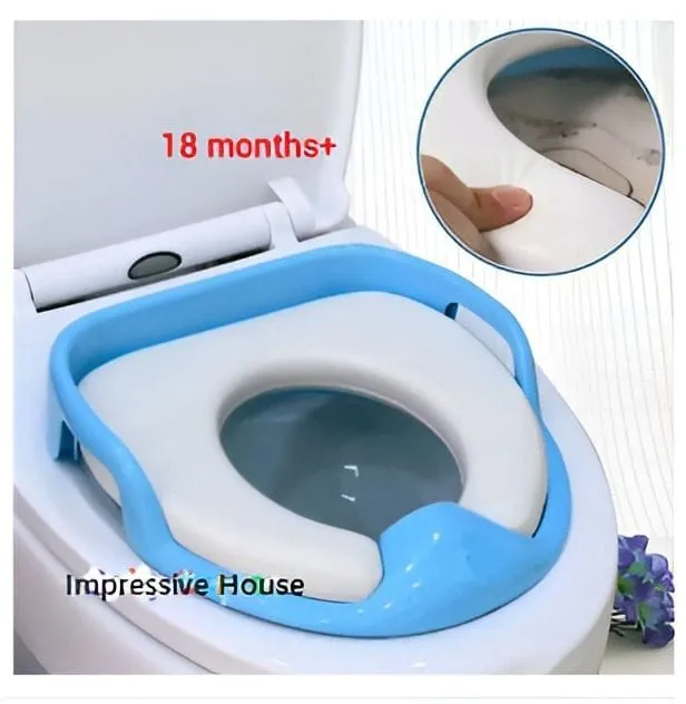 1 Seat Multicolor Children’s Soft Commode Support Toilet Seat 18+ Month | Baby Toilet Seat Safe Soft Training Seat Potty Sitting Ring with Handles Bathroom Trainer Closes tool Cover - Image 3