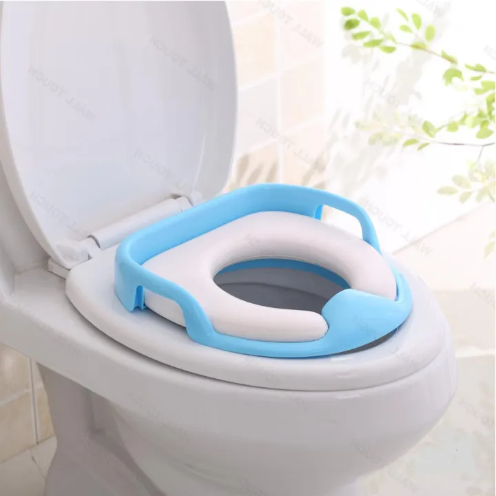 1 Seat Multicolor Children’s Soft Commode Support Toilet Seat 18+ Month | Baby Toilet Seat Safe Soft Training Seat Potty Sitting Ring with Handles Bathroom Trainer Closes tool Cover - Image 4