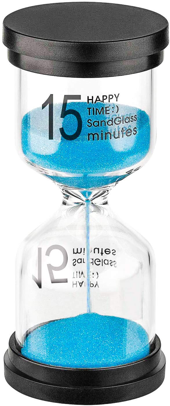 15 Minutes sand glass sandglass hourglass timer clock decor gift - Image 3