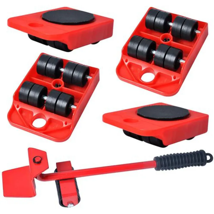 5 Piece Furniture Moving Heavy Hand Tool Set Furniture Lifter Mover for Sofa Bed Cabinet Wheel Bar + Mover Roller Transport - Image 10
