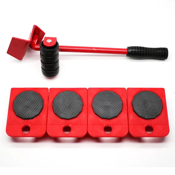 5 Piece Furniture Moving Heavy Hand Tool Set Furniture Lifter Mover for Sofa Bed Cabinet Wheel Bar + Mover Roller Transport - Image 5