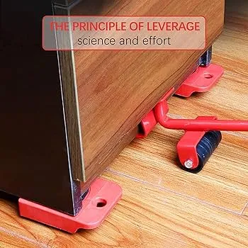 5 Piece Furniture Moving Heavy Hand Tool Set Furniture Lifter Mover for Sofa Bed Cabinet Wheel Bar + Mover Roller Transport - Image 9