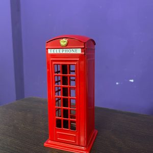 Die cast metal telephone box money bank
