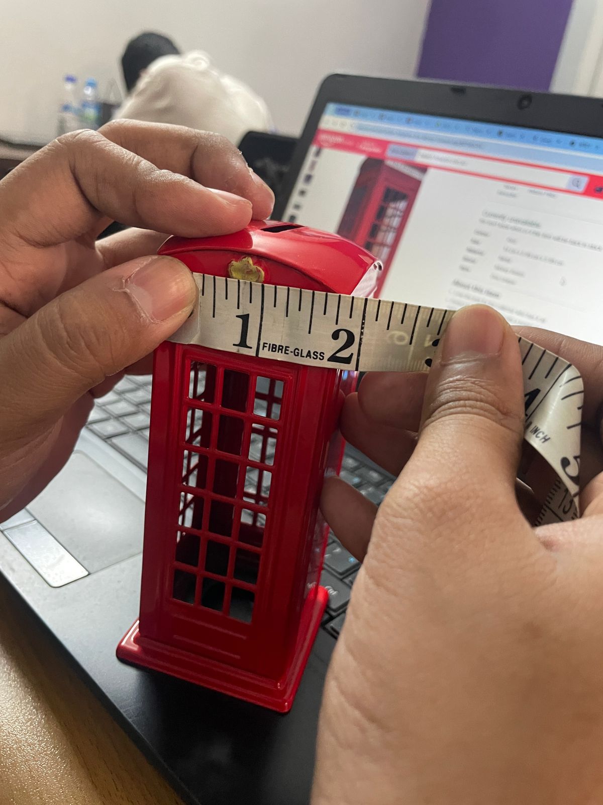 Die cast metal telephone box money bank - Image 3