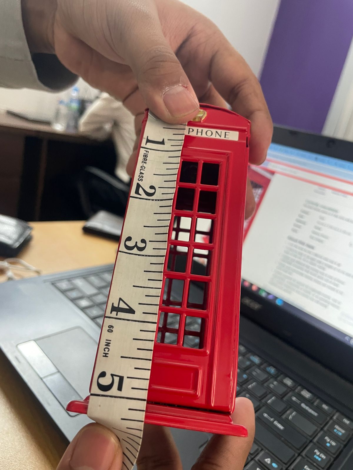 Die cast metal telephone box money bank - Image 2