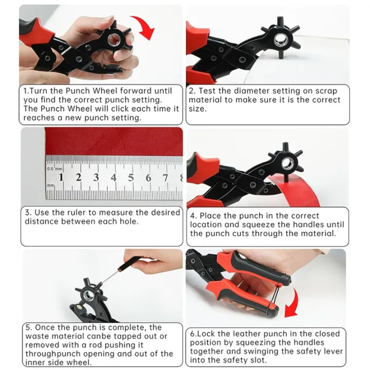 Leather Hole Punch (punch plier / rotary punch / leather punch) - Image 3