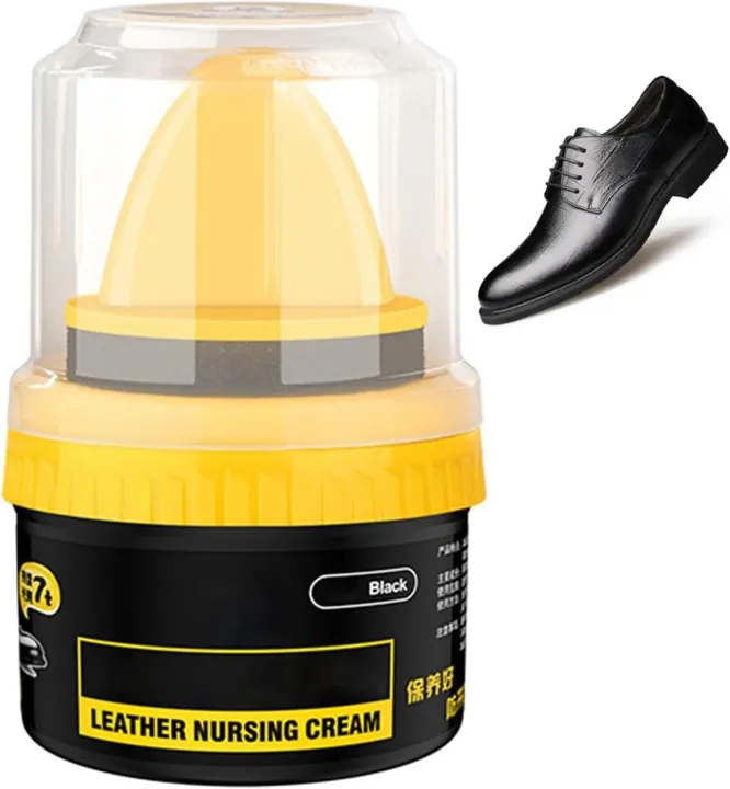 Leather Repair & Care Cream – Liquid Shoe Polish with Sponge, Universal Leather Balm for Shoes, Bags & Car Seats