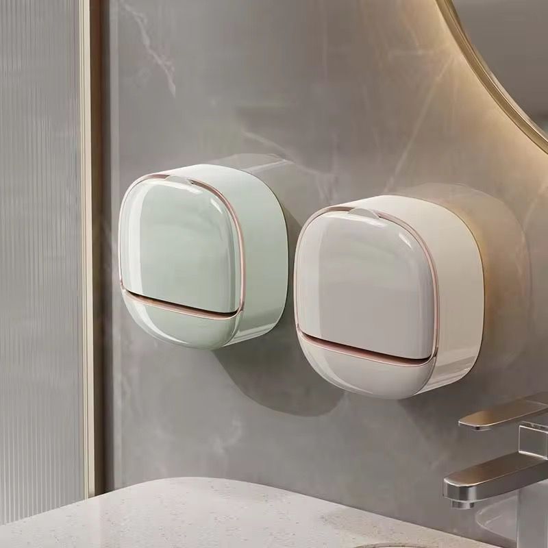 Luxury Soap Holder with Drain Tray, Soap Box Light Luxury Multi-Functional, Keep Soap Bars Dry, Adhesive Soap Case Box Wall Mounted for Shower - Image 8