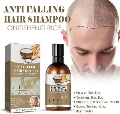 Rice Water Hair Care Shampoo – Hair Fall Control, Dandruff Removal, Volume Boost, Regrowth & Thickening Formula