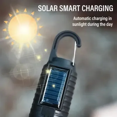 Solar rechargeable camping light, Hookup wire-free, New vintage tungsten, Three light modes, three styles - Image 6