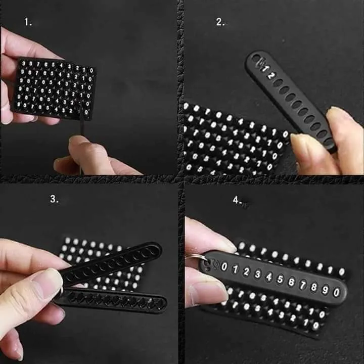 Special Phone Number Anti-Lost Phone Number Key Ring Keychain for Car and Motorbike - Image 3
